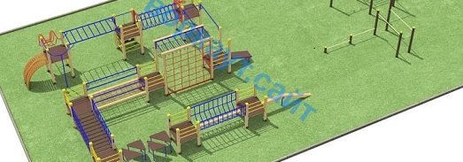 Проект спортплощадки с полосой препятствий в Московской области
