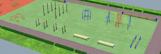 Проект детско-спортивной площадки для школы - детсада в Московской области