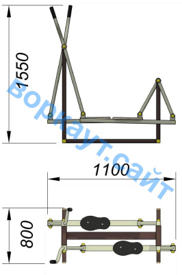 Уличный тренажер "Лыжник" УТ 008 в Московской области