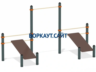 Воркаут с турником и двойной скамьей для пресса ВС-28 в Московской области