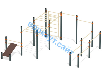 Спортивный комплекс воркаут ВС-50 в Московской области Спортивный комплекс воркаут ВС-50 в Московской области