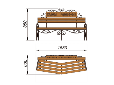 Скамья примирения МАФ 1610 в Московской области