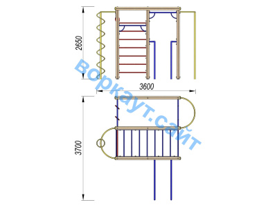 Детский спортивный комплекс Гимнастический ДСК 3107 в Московской области