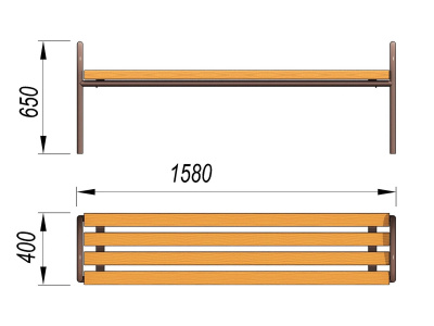 Лавочка парковая МАФ 1603 в Московской области Лавочка парковая МАФ 1603 в Московской области