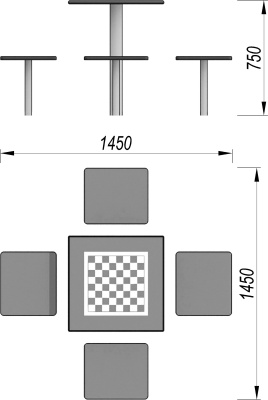 Шахматный стол МАФ 3516 в Московской области