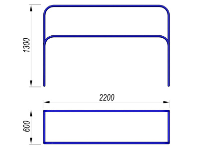 Брусья разновысокие МАФ 3531 в Московской области