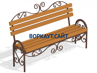 Лавочка кованная МАФ 1606 в Московской области