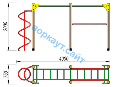 Детский спортивный комплекс ДСК 3104 в Московской области