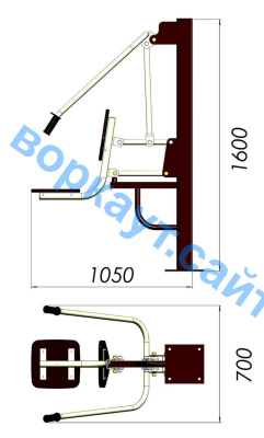 Уличный тренажер "Жим от груди" УТ 002 в Московской области Уличный тренажер "Жим от груди" УТ 002 в Московской области