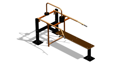 Силовой уличный тренажер  "Горизонтальный жим"  УТ402 в Московской области