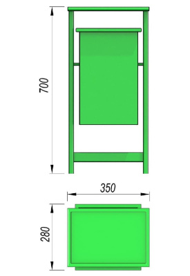 Урна с крышкой МАФ 1631 в Московской области Урна с крышкой МАФ 1631 в Московской области